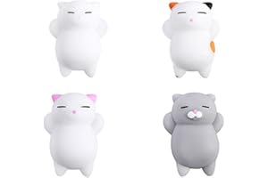 Yakiki Cat Squishy Gato Juguetes Mini Mochi Squeeze Kitty Toy Buns Stress Relief Toy Tiernos squishies de Animales Que recuperan su Forma Lentamente