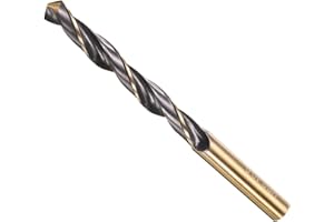 METALLIXITY Drill Bit (10mm) 1Pcs, 4341 High-Speed Steel Straight Shank 118° Black and Gold Finish for Copper Aluminum Wood Plastic Medium Hard Metal
