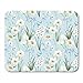 Produktbild Gaming Mauspads, Mouse Pad Watercolor Botanical Floral Spring Daffodil Flowers Daisy White Blue Aquilegia 11.8"x 9.8" Decor Office Computer Accessories Nonslip Rubber Backing Mousepad Mouse Mat