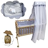 Babywiege Kinderbett Babybett Stubenwagen Beistellbett + 9 tlg. Zubehör