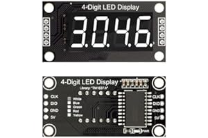 CIZIHUU 1 Pz 0.36 pollici Digital Display Digital Tube Decimale 7 Segmenti TM1637 Module,4-Digit White