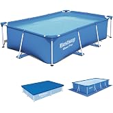 BESTWAY-BESTWAY DİKD&Ouml;RTGEN PREFABRİK HAVUZ SET BW450 56403 (259cm x 170 cm 61cm)