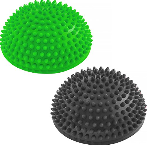 2er-Set Balance-Kugeln »Igel« zur Steigerung der Balance / Koordination. Ideal für Balance-Training 320g zirka 8cm hoch und 16cm Durchmesser in blau, rot, türkis oder schwarz.