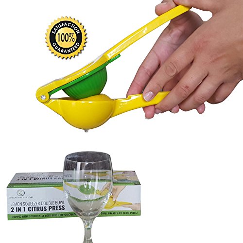 Zitruspresse Die beste Zitronenpresse - Zitronenpresse Limettenpresse Zitruspresse Premium Qualität in Edelstahl - Hand-Zitruspresse handelsüblicher Qualität - 100% Zufriedenheitsgarantie