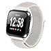 Produktbild Smart Uhrenarmband für Fitbit Versa Smartwatch, vneirw gewebte Schlaufe aus Nylon Armbanduhr Ersatz Band Armband Armband Batterien Zubehör, beige