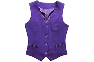 YM YOUMU Gilet da Donna Gilet da Abito Formale da Lavoro Senza Maniche Bar Negozio Cameriera Panciotto Gilet Giacca Capispalla