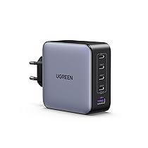 UGREEN Nexode USB-C Charger 100W, Qi2 oplader 15W voeding GaN draadloze lader 4-in-1 laadstation met inductieve oplaadstandaard compatibel met MacBook Pro/Air, iPhone 12-16 serie