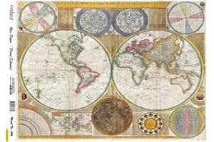 CADENCE ESPAÑA Papel de Arroz Cadence Mapa Mundi 30x41 cm. Ref. 444