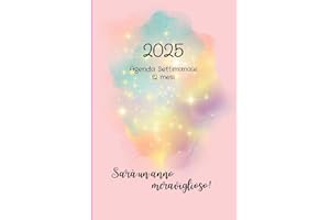 Agenda settimanale 2025 - 12 mesi Gennaio/Dicembre (pink): A5 – Visione Settimanale, mensile, annuale Budget Tracker, challenge risparmio, frasi e mandala motivazionali – Portatile da Borsa