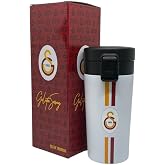 Galatasaray 400ml Lisanslı &Ccedil;ift Katlı Paslanmaz &Ccedil;elik Termos Mug 8 Saat Sıcak Soğuk Hediye Kutulu
