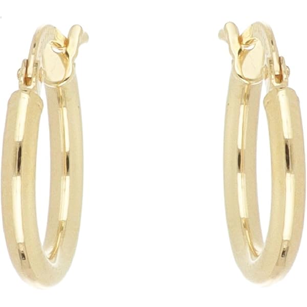 Boucles D'oreilles Cercles Or Jaune 18K - Diamètre 4,1 Cm - Fermoir Caché - Neuf Avec étiquette