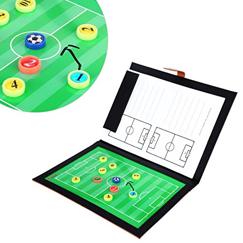 BizoeRade Taktiktafel Fußball Coach Board mit Stift, Radiergummi, Magnet, Digitale Großem LCD-Display Stoppuhr - 3
