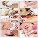 niceEshop(TM) 12pcs Beautiful Floral Print Stainless Steel Manicure Pedicure Set,Pink