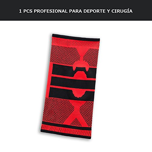 Wonyered Rodillera de Compresión Profesional Deportiva para Deportistas Correr Senderismo Fitness y Desgarro de Meniscos Artritis y Alivio para el Dolor en las Articulaciones 2018 Nuevo Diseño