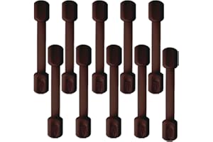 KWKW Confezione da 10 cinghie di sicurezza per bambini, serrature per armadietti, cassetti, WC, frigoriferi, colore marrone