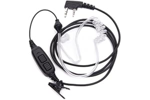 BAOFENG Casque acoustique à 2 broches double PTT série UV-82 avec radio bidirectionnelle (y compris UV-82HP, UV-82X, UV-82C, UV-82, UV-82L et bien plus encore) (1)