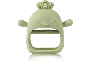 AOISOUK Bébé De Dentition Jouet Pour Plus De 3 Mois De Nourrissons, Des Formes Faciles à Maintenir Avec Une Texture Douce Pour L'exploration Sensorielle Et Les Démangeaisons (olive)