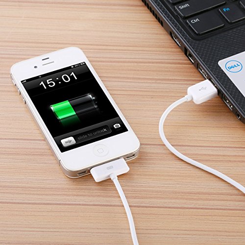[3 Stück] iPhone 4s Kabel, iVoler [0.5m+1m+2m] 30 Pin Dock Connector auf USB Kabel Sync und Ladekabel Datenkabel USB mit 30 polige Stecker für Apple iPhone 4/4s, iPhone 3G/3GS, iPad 3/2/1, iPod touch 2 3 4, iPod nano 5/6 (Weiß) - 7