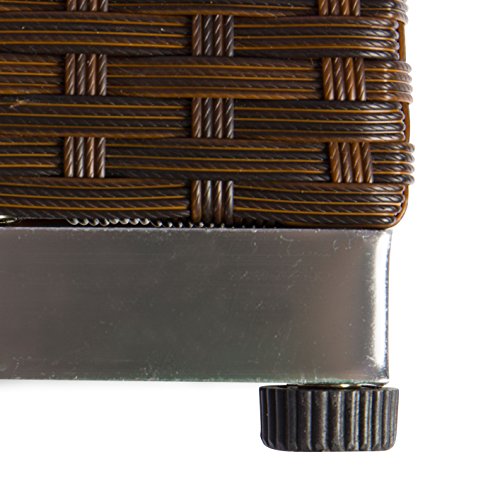 Vanage Gartenmöbel-Set Rom - Rattan-Optik - Polyrattan Lounge-Möbel für Garten, Balkon & Terrasse - Rattansofa & 2 Rattansessel & Gartentisch - Outdoor-Garnitur mit Auflage & Kissen, Braun