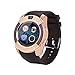 Produktbild BZLine Bluetooth Smartwatch, Smart Watch Uhr Intelligente Armbanduhr Fitness Tracker Armband Sport Uhr GSM 2G SIM Telefon Kamerad Für IOS Android Smartphone für Kinder Frauen Männer (Gold)