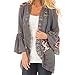 Produktbild MRULIC Damen Florale Kimono Cardigan Boho Chiffon Sommerkleid Beach Cover up Leicht Tuch für die Sommermonate am Strand Oder See (2XL, Grau)