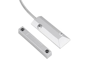 Nimomo Sensor de Interruptor Magnético, Contactos Detección Magnéticos, Detector con Cable Contacto Magnético Ventana Puerta Seguridad Alarma Garaje Casa