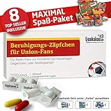 Inhalt: 1x Liga-Apotheke inklusive 1x Packung Beruhigungs-Zäpfchen, 1x Packung Vereinswechsel-Therapie, 1x Packung ZYANKALiga + 1x Malbuch f. Beschränkte + 1x Verstand + 1x Kleine Pimmel + 1x Spezial Lümmeltüten + 1x Fan-Entferner