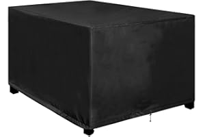 OOOXZO Abdeckung Gartentisch 160x140x100cm/LxWxH Winterfest Gartenmöbel Schutz für Terasse Rechteckig Gartentischabdeckung für Gartenmöbel Sets, 600D Oxford Gewebe Terrasse Schutzhülle