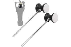 Hsthe Sea Battente per Batteria per Pedale Doppio grancassa Maniglia in Acciaio Inossidabile da 180 mm Accessori per Parti di percussioni per Batteria - Confezione da 2