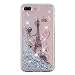 Produktbild HengJun Für iPhone 7 Plus/iPhone 8 Plus Handyhülle Hülle Glitter Liquid, Luxury Sparkly Bling Quicksand Cute für klares, Transparentes TPU-Hülle für iPhone 7 Plus/iPhone 8 Plus - Mädchen Turm
