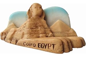 MUYU Magnet Imán para Nevera, diseño de Esfinge en 3D de El Cairo Egipto, Regalo de Recuerdo, decoración del hogar y la Cocina, Adhesivo magnético de El Cairo Egipto, colección de imanes para Nevera