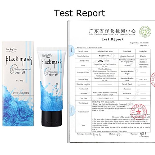 Totes Meer Peel off Maske, LuckyFine Reinigungsmaske Tiefenreinigung Mitesser Akne Entferner Gesichtsmaske + 1pcs Gesichtsmaske Pinsel - 2