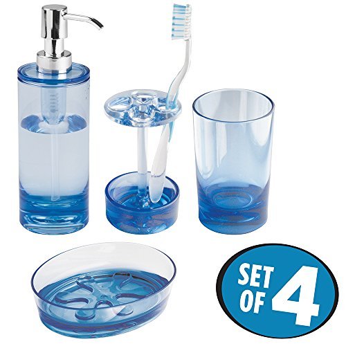 Mdesign-4-pices-Acrylique-Bain-Ensemble-daccessoires