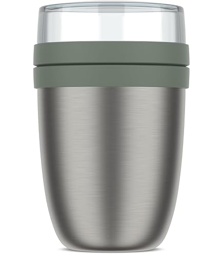 VANN RVS Thermos Lunchpot Grijsgroen – 450ml Lekvrij & 16u Koud - De Groene Drogist