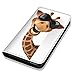 Produktbild Hülle Galaxy J5 Modell 2015 Hülle Samsung J5 J500 Schutzhülle Handyhülle Flip Cover Case Samsung Galaxy J5 J500 Modell 2015 (OM1031 Giraffe Animiert Braun Schwarz Weiß)