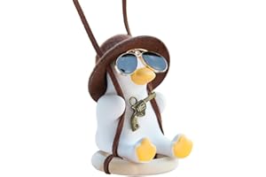 SYIJUPO Swinging Duck Ornement Mignon De Voiture, Ornement Suspendu De Voiture De Canard Oscillant pour Miroir de Voiture Rétroviseur Ornements Décorations de Miroir de Voiture Cadeau amusant