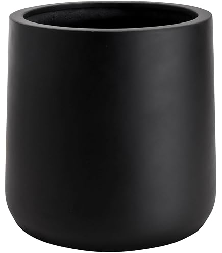amei Der Bauchige Pflanzentopf Gross  51 cm (Grau)  Blumen Kbel in edler  Optik  Handgefertigter Pflanzen Kbel aus robustem Stonefiber   Witterungsbestndig und langlebig: Amazon.de: Garten
