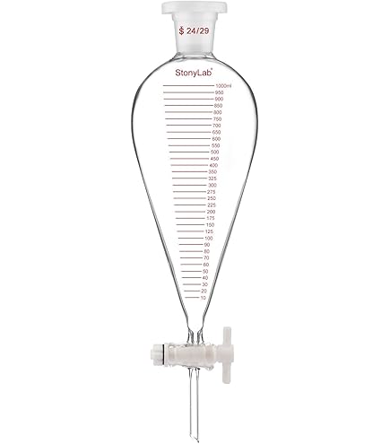 Imbuto Separatore In Vetro Da 500ml - Per Laboratorio, Con Rubinetto PTFE - Foto 9