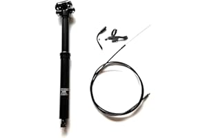 GÉNÉRIQUE Tige de Selle Télescopique 30,9/31,6mm avec Suspension – Tige de Selle VTT Réglable en Hauteur Hydraulique avec Passage de Câble InterneBlack,31.6 * 395mm