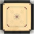 Hanzu Extra Size 36"x36" Carrom Board with Coin, Striker, Powder Free, Brown Wooden Board, Unisex, All Ages