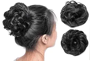 QUIFF Synthetic Hair Bun and Wigs ( Set of 2) || Artificial Juda For Women and Girls || Natural Black