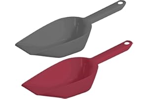 Westmark Back-/Abwiege-/Abfüllschaufel-Set, 2tlg., Füllvolumen: je ca. 450 ml, Kunststoff, Halvar, Anthrazit/Rot, 90952270