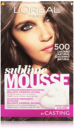 L'Oreal Paris Sublime Mousse Coloración Permanente en Espuma, Tono 500 Castaño Natural - 140 ml