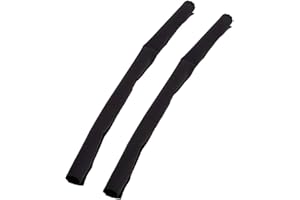 KFZR Baby Pushchair Strap Covers Grip Protector Buggy Replacement Handrail Hand Glove Infant Toddler Pram Bumper Stroller Bar Handle Sleeve (2 Pcs Black)