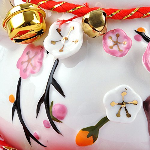 Japanische Maneki Neko Glückskatze aus Porzellan (Klein, 12 cm) - 5