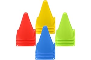 BAIFULAI Lot de 12 cônes de marquage de 18 cm pour enfants, football, sports d'équitation et entraînement du chien