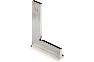 TOOLCOOL Precision Machinist Square 4 Inch Engineer Square 90 Degree Right Angle Ruler Ground Hardened Steel with Seat 100x70mm(4x2.8 inch)