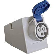 Prise CEE Caravane 230V/16A IP44 - Pour Camping Et Extérieur - Fabrication Allemande - Blanc