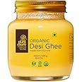 Pure & Sure Organic A2 Desi Ghee 250 ML | 100% Pure Cow Ghee | Made by Traditional Bilona Method | Curd-Churned | Natural Immunity Booster & Other Benifits (Glass Jar)