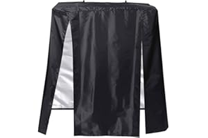 VORCOOL Große Vogelkäfig Abdeckung Gute Nacht Sittich Käfig Abdeckung Waschbare Papageienkäfig Schild Papageienkäfig Rock für Outdoor-Staub Sonnenschutz Abdeckung (Schwarz)